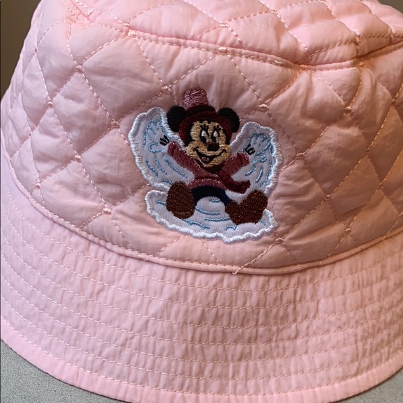 Disney Pink Quilted Bucket Hat with Embroidered Minnie Mouse. Youth size. - Picture 2 of 10